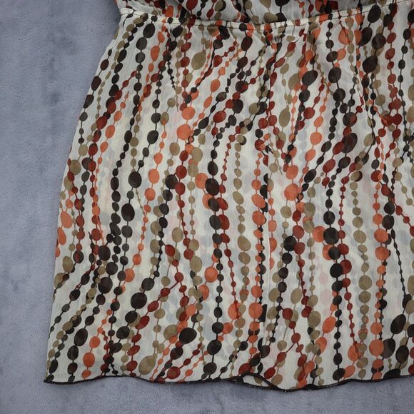 IZ Byer Shirt Womens S Multicolor Polka Dots Strap VNeck Sheer Sleeveless Blouse - Picture 16 of 16